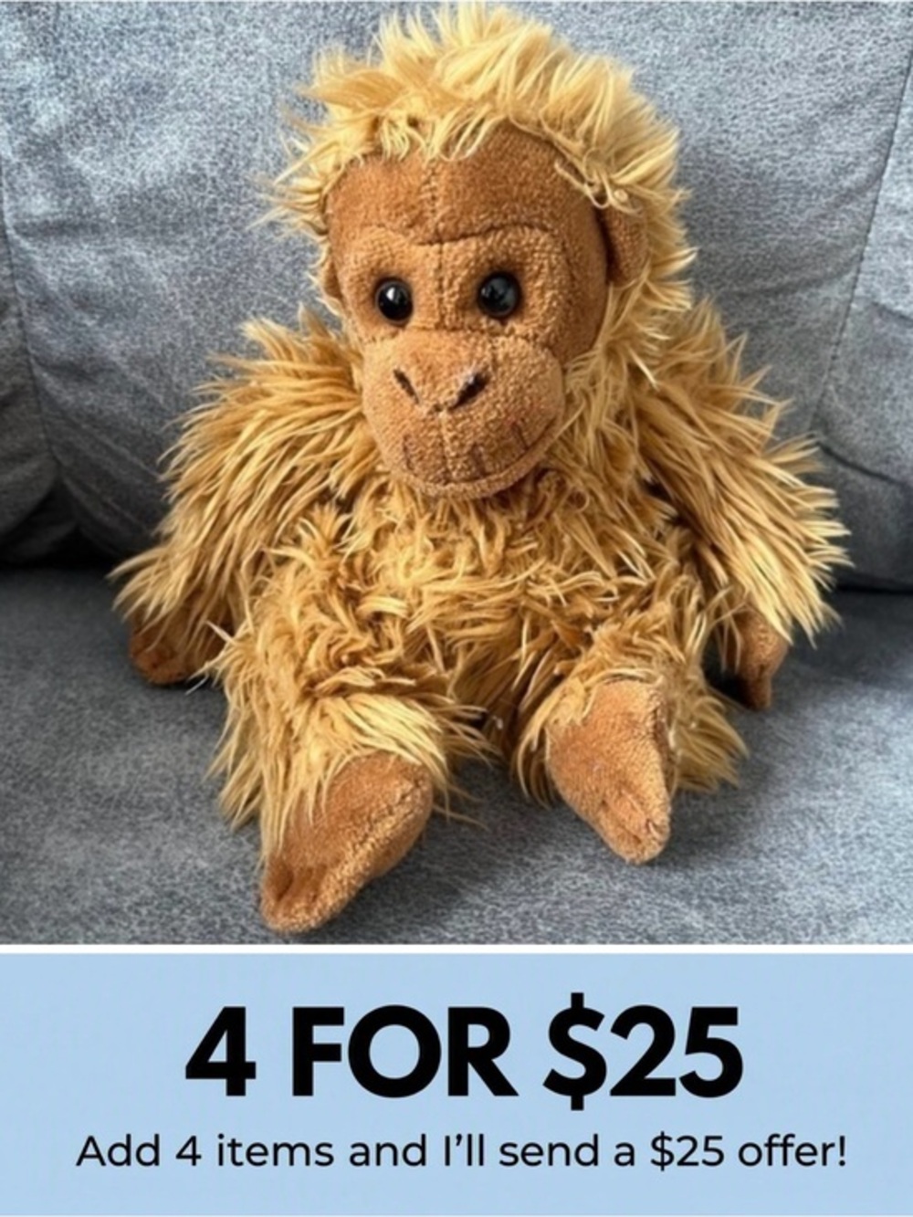 Aurora Vintage Orangutan Monkey Plush Toy